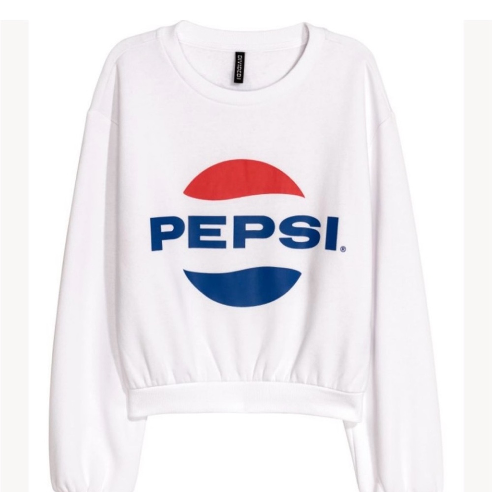Pepsi Logo White Sweatshirt